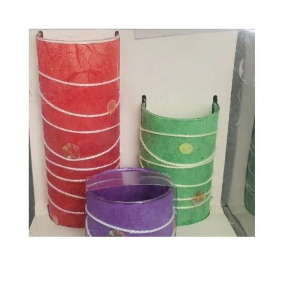Pier 1 One Decorative Tea Light Candle Holders Set‎ of 3 Red Green Purple